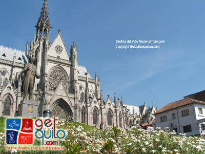 Basilica del Voto Nacional in Quito Ecuador